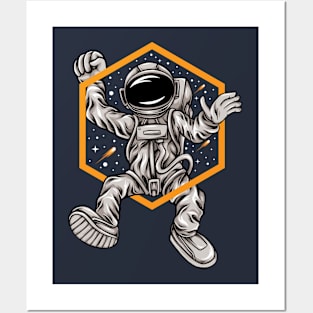 Funny spaceman design Posters and Art